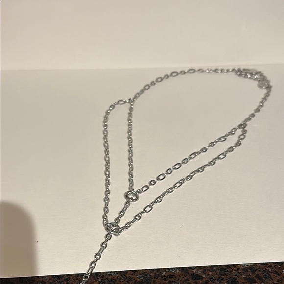 3/$20 Silver Heart Pendant layered Necklace - Picture 3 of 7